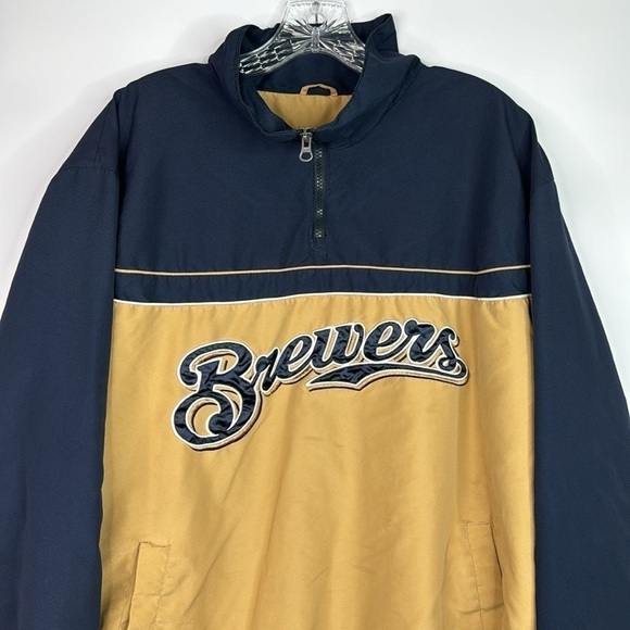 Vintage MLB Brewers Pullover Windbreaker Jacket XL - Picture 2 of 12